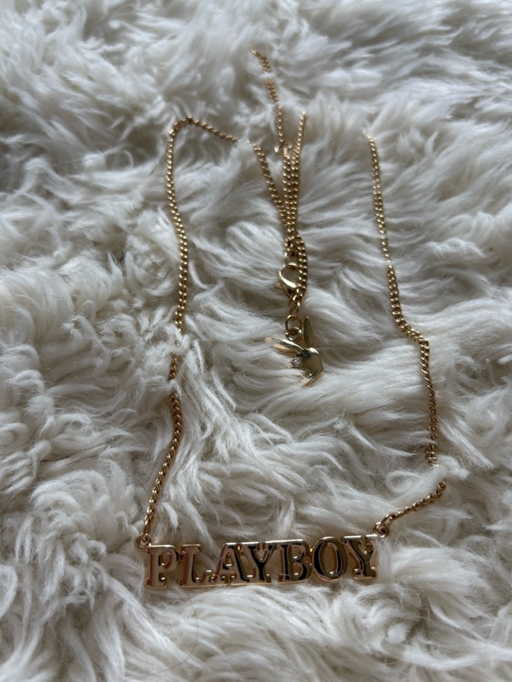 PLAYBOY Gold Nameplate Necklace